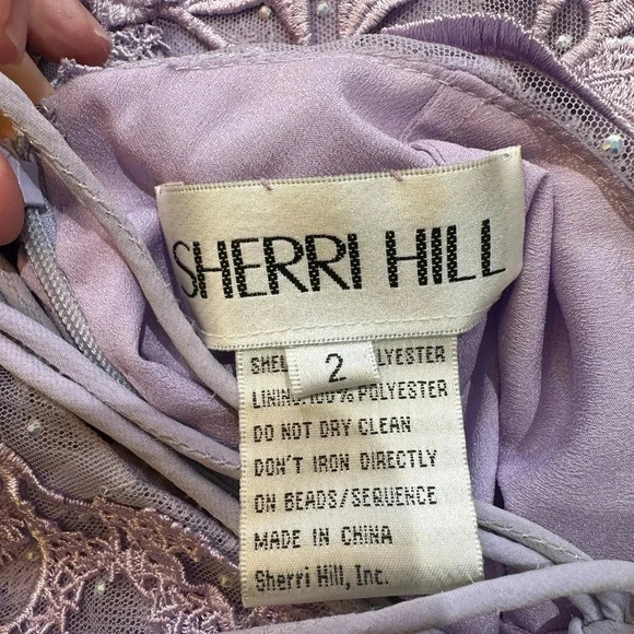 Sherri Hill short Lavender Prom Dress Size 2 - Picture 4 of 4